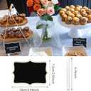 12pcs Mini Chalkboard Signs with Stand,Food Labels for Party Buffet, Food Tag/Name Card for Wedding Table, Name Tag Drink Labels Taco/Candy Bar/Bake Sale Food Sign, Catering Supplies Buffet Display