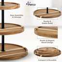 Perco Cupcake Stand, 3 Tier Wooden Tiered Display Stand for 20 Cupcakes Wood Dessert Table Display Set, Tiered Serving Tray for Weddings, Birthdays, Baby Showers & Events