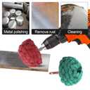 9PCS Scouring Pads Abrasive Buffing Polishing Wheel Drill Attachment Set, Non Woven Wheel Polishing Kit for Drill,Power Scrubber Drill Polishing KitGreen red Gray 1/4 Shank