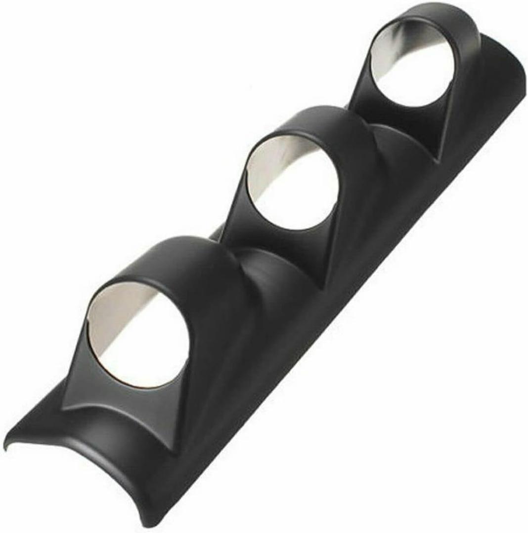 UNIVERSAL 2 6 52MM ABS TRIPLE HOLE PILLAR GAUGE MOUNT HOLDER BLACK JLM92E57