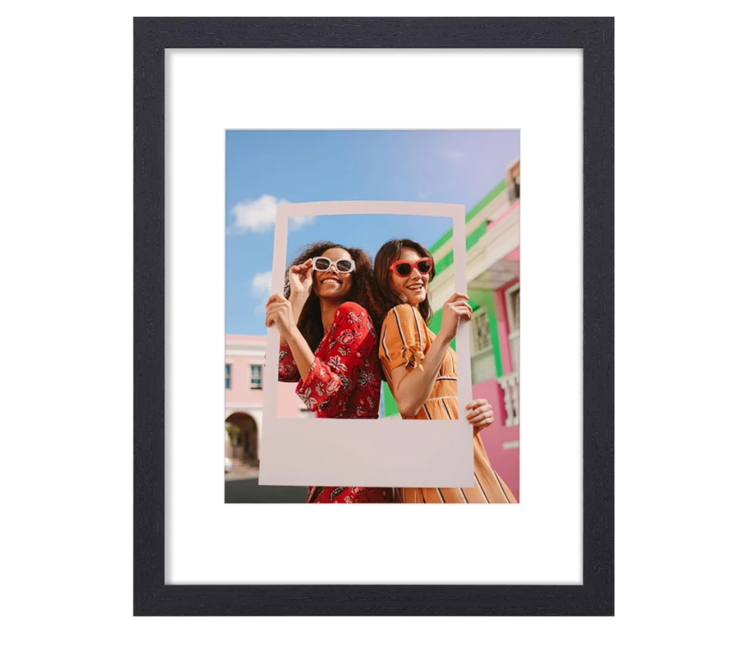 Vittanly 11x14 Picture Frame, Display Pictures 8x10 with Mat or 11x14 without Mat, Photo Frame for Wall Mounting, Black, 1 Pack