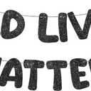 Fulmoon Pre Strung Banner 6.56 ft Funny Birthday Retirement Party Decorations 80th 70th 60th 50th Retirement Party Garland Bunting Decorations for Men Women(Glitter Black)