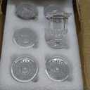 Glass Taper Candle Holders Set of 6 Clear Crystal Candle Holders for Candlesticks, Elegant Candlestick Holders for Table Centerpiece Wedding Party Christmas Thanksgiving Festival (Transparent)