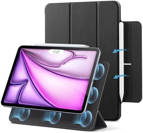 ESR for iPad Air 13 Inch Case M3/M2 (2025/2024), iPad Pro 12.9 6th/5th/4th Gen, Powerful Magnetic Attachment, Slim Trifold Stand Case, Supports Pencil Pro & Pencil (USB-C), Rebound Series, Black