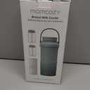 Momcozy 22oz Portable Breast Milk Cooler for Outdoor, Life Saver with 360 Total Cooling for 24 Hours, Larger Capacity Travel Breastmilk Chiller with 2pcs Baby Bottles for Breastmilk Storage, Blue