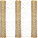 Shappy 3 Pieces 40 x 13 inches Gold Chicken Wire Net for Craft Projects Lightweight Galvanized Hexagonal Frame Chicken Wire Mesh for Unfinished Wooden Window Frames DIY Craft Work Home Decor