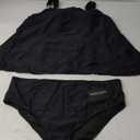 RXRXCOCO Women Tankini Bathing Suits Ruffle High Waisted Swimsuit Plus Size Tummy Control Swimwear (4X-Large, Black)