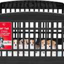 IRIS USA Dog Playpen 24" 4-Panel Puppy Playpen, 35 x 35 x 24, Dog Playpen, Dog Play Pen Indoors, Pet Fence, Puppies/Small Dogs, Black