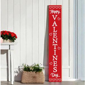 Valentines Porch Sign Valentines Day Porch Decor Outdoor Decorations Wooden Door Decorations Indoor Outside Welcome Sign for Front Door 46.8 Inch