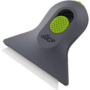 Slice 10590 Small Scraper, Ceramic Blade, Lasts 11x Longer Than Metal, Finger Friendly, Comfortable to Use, No Strain on Thumb or Hand, Auto-Retractable, Compact Size, Left or Right Hand