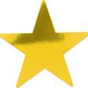 Jumbo Foil Star Cutout (gold) Party Accessory (1 count)