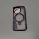 CellEver Strong Magnetic for iPhone 15 Pro Case with Ring Stand [Military Grade Drop Tested] [Compatible with MagSafe] Slim Translucent Matte Phone Case (6.1") - Deep Purple