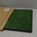 PETMAKER Artificial Grass Puppy Pee Pad with Tray, Reusable Dog Potty Training Mat for Indoor & Outdoor Use, Easy Clean Artificial Turf Surface for Dogs and Small Pets, Fake Grass Potty (Small 4-Layer System)