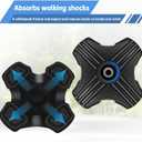 2 x 3/4 Inch Self Standing Rubber Cane Tips, Heavy Duty Non Slip Quad Base Walking Cane Tips, Durable 4 Prong Cane Tip Replacement, Rubber Tips for Canes and Walking Sticks, Cane Accessories for Seniors (Black)