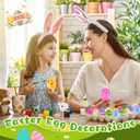 Easter Tree Ornaments, 30pcs Hanging Plastic Easter Eggs Party Decorations for Basket Party Home Outdoor Garden