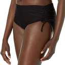 Catalina Womens Side Tie Bikini Swim Bottom Swimsuit (Large, Black)