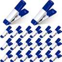 Honeydak 100 Pcs 2 Inch Mini Metal Spring Clamps Bulk 3/4 Inch Jaw Opening Rubber Tips Clips Small Spring Clips Heavy Duty Clamps for Crafts Backdrop Garden Photo Studio Wood Working DIY(Blue)