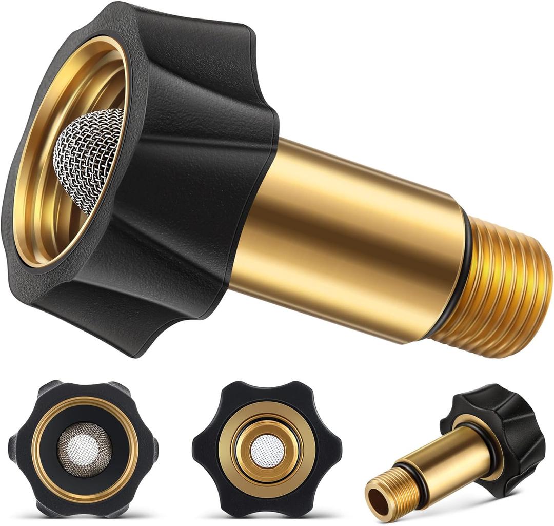 1 Pack Garden Hose to Pressure Washer Adapter 3/4"Female to 3/8" Male Water Inlet Fitting Parts Compatible with Simpson Cleaning for Multiple Pressure Washer Pumps (Compatible with 7110166)