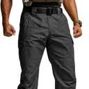 CQR Men's Tactical Pants, Water Resistant Ripstop Cargo Pants, Lightweight EDC Work Hiking Pants, Outdoor Apparel