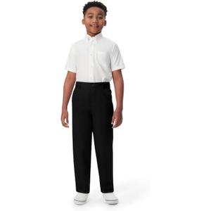 French Toast Boys Pull-On Relaxed Fit School Uniform Pant (Standard & Husky) (14, Black)