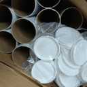 Partners Brand PP4048W Mailing Tubes with Caps, 4" x 48", White (Pack of 15)