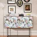 Danodoi Cyan Floral Peel and Stick Wallpaper Vintage Leaf Contact Paper Blue Flower Wall Mural Home Vinyl Waterproof Self Adhesive Removable Renter Friendly Wall Paper 17.5" x 118"