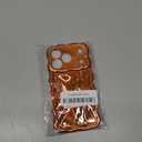 FABSPARK Case for iPhone 17 Pro,3D Meteorite Bubble Pattern Electroplate Plating Glitter Curly Wavy Frame Glossy Case,Soft TPU Shockproof for iPhone 17 Pro 6.3 inch,Orange