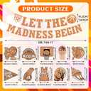 HunnmingRe Let The Madness Begin Banner March Basketball Madness Decorations Basketball Hanging Swirl Decorations College Party Favors for Indoor Outdoor Party