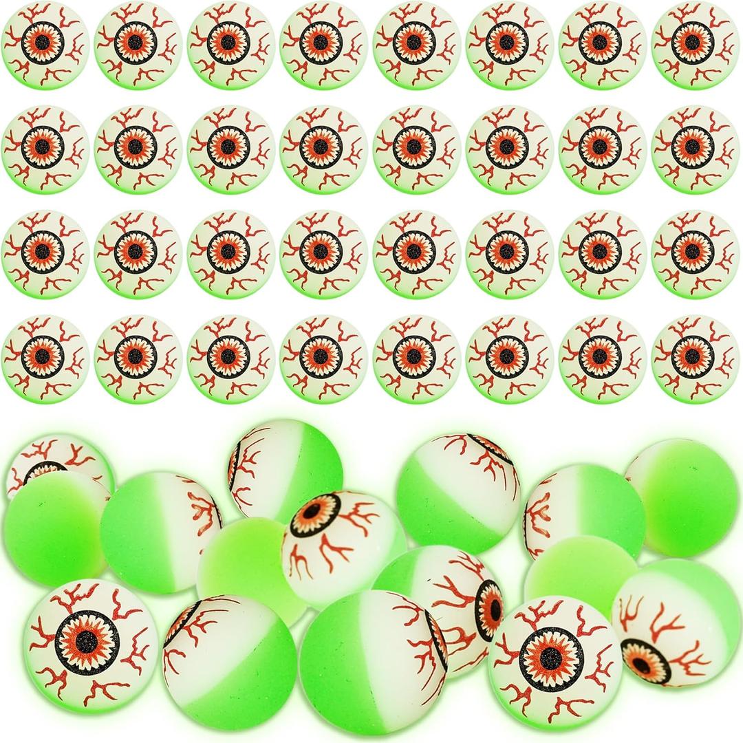 48 Pack Glow in The Dark Eyeball Bulk Halloween Green Eyeballs Decor Green Glowing Bouncy Balls for Halloween Spooky Trick or Treating Party Favors 48 Pack Glow in The Dark Eyeball Bulk Halloween Green Eyeballs Decor Green Glowing Bouncy Balls for Halloween Spooky Trick or Treating Party Favors