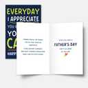 2 x Funny Father's Day Card for Dad, Humorous Father’s Day Card Gift for Father from Son Daughter, Happy Fathers Day Cards for Father, Stepdad, Husband or Grandpa