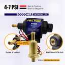 Micro Electric Gasoline Fuel Pump Universal 5/16 inch Inlet and Outlet 12V 1-2A 35GPH 4-7 P.S.I. Operating Fuel Pressure
