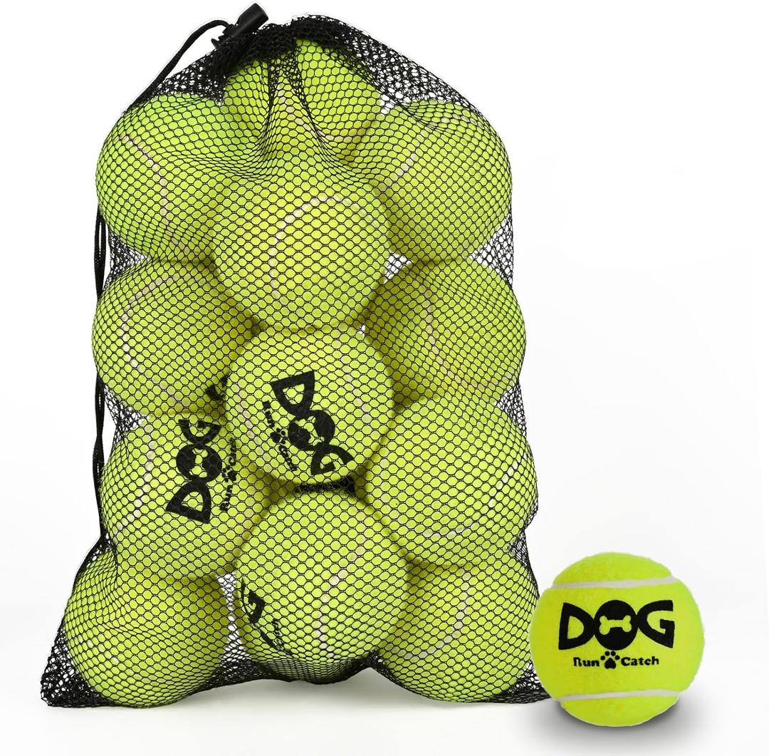 INSUM Squeaky Dog Balls - Squeaky Tennis Balls for Dogs, Yellow | Medium - 2.5'', 20Pack