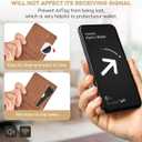 6 x Compatible with Apple Airtag Wallet Holder 2 Pack, Lightweight GPS Tracker Cover Compatible with Airtag for Wallet, Purse, Handbag, Keys, Clutch Bag (Black/White)