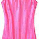 Nymphperi Girls Gymnastics Leotards Toddler Sleeveless Tank Biketards Tumbling Dance Unitards for Kids Class Training (1-2T, Shiny Rose)
