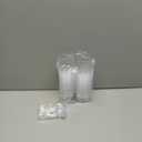 TOFLEN 50 Pack 3.5 oz Plastic Dessert Cups with Spoons, Irregular Square Mini Dessert Bowls for Party Trifle, Yogurt Parfait, Pudding, Appetizers