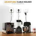 2 x 12 Pack Cord Organizer Holder,with a 8 mm (0.32 inches) Diameter, Accommodates Most Cables,Featuring a 360 Rotating Shaft,Cable Management Clips,for Home,Office,Car,Desk,Nightstand