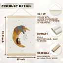 RYYCDOI Nursery Wall Decor, Whimsical Star Moon Nursery Wall Art Poster, Celestial Wall Decor, Cute Animal Nursery Wall Decor for Kids Baby Boy Girl Room Playroom, 12x16 Inches Set of 2