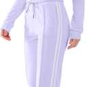 DITOK Track Suits for Women Set 2 Piece Spring Lounge Outfits Zip Up Sweatshirt & Sweatpants with Pocket Jogger Sweatsuits (Purple, L)