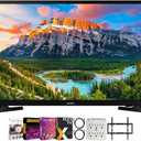 Samsung UN32N5300AFXZA 32-inch 1080p Smart LED TV, Black Bundle with Premiere Movies Streaming + Flat Wall Mount Kit + 6-Outlet Surge Adapter + 2X 6FT 4K HDMI 2.0 Cable