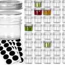 VERONES Mason Jars, 4OZ Canning Jars With Regular Lids and Bands, Ideal for Jam, Honey, Wedding Favors, Shower Favors, DIY Spice Jars, 40 PACK