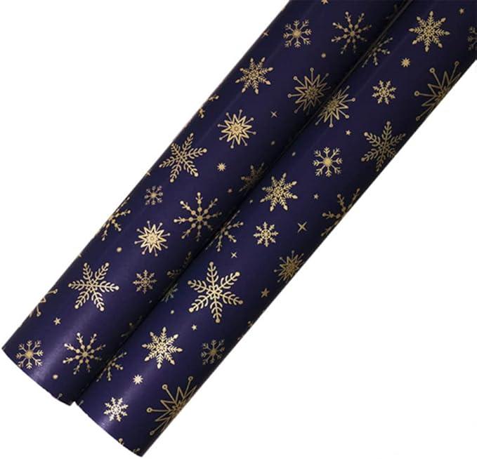 Merry Christmas Snow Pattern Wrapping Paper for Festival, Shopping, Parties, Wedding, Birthday, Xmas, Baby Shower Wrap, Pack of 20, 20.1"x28.7", Multicolor