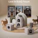 Apasiri Indoor Cat Houses for Indoor Cats, Warm Insulated Covered Cat Cave for Indoor Cats House, Strong Scratch-Resistant Capacity, Sturdy Fiber, Compatible with Heating Pads, Cat (Beige1)