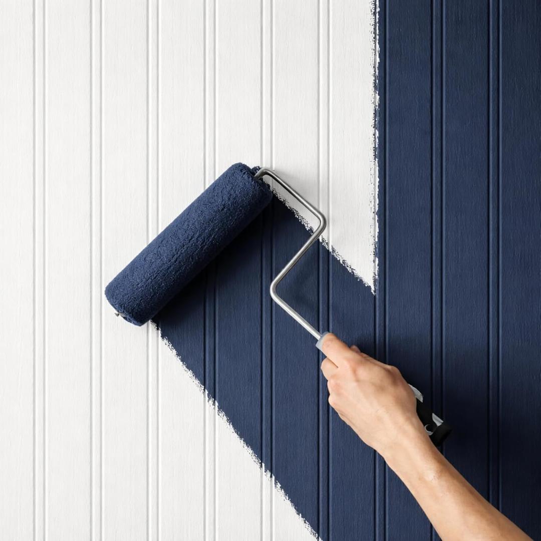 Frienda 20 in x 82ft Paintable Wallpaper Faux Beadboard Wallpaper Peel for Bedroom Ceiling Living Room Bathroom Basement, Non-Sticky