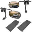 Universal Clip on Towing Mirrors Extensions for Towing, Side Mirror Extenders for Towing with RainProof, Convex Rearview Mirror, Tow Mirrors for Car Truck Trailer RV SUV, 2 Pack