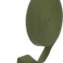 Cotton Twill Tape, (20mm)3/4 Inch 50 Yards Cotton Twill Ribbon Bias Binding Tape Natural Herringbone Webbing Trim for Apron Sewing/Gift Wrapping/Craft DIY [Army Green]