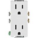 Leviton 5325-WMP 15 Amp, 125 Volt, Decora Duplex Receptacle, Residential Grade, Grounding
