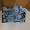 100PCS Dusty Blue Delphinium Artificial Flower Heads 2.3" Small Fake Flowers Silk Flowers for Crafts DIY Wedding Corsage Cake Decor(Dusty Blue)