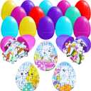 ArtCreativity Puzzle Filled Easter Eggs  Set of 24 Pre-Filled Easter Eggs with Mini Easter Puzzles Inside, Fun Easter Egg Puzzles for Kids, Perfect Easter Basket Fillers & Goodie Bag Stuffers