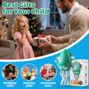 2 x Magic Dancing Octopus Toy - Smart Obstacle-Dodging Robot with LED Light Show & Music, USB Rechargeable Tummy Time Squid Toy for Babies | Electric Crawling Octopus | Interactive Gift for Kids 3+ (Green)