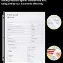 Sheet Protectors 8.5 x11 Inch, 100 Pack Page Protectors for 3 Ring Binder, Top Loading Plastic Sleeves with Reinforced 3-Hole Punch for Binders, Letter Size, for Documents and Photos, Office Supplies.